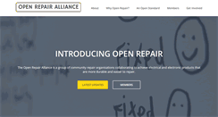 Desktop Screenshot of openrepair.org
